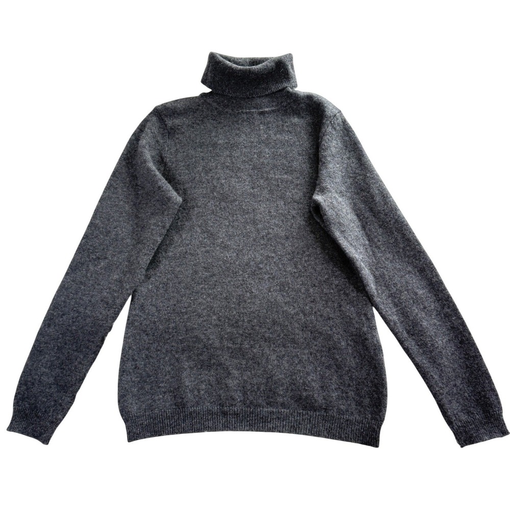 Charter Club Cashmere Turtleneck Sweater Gray Petite Small New Preppy Old Money